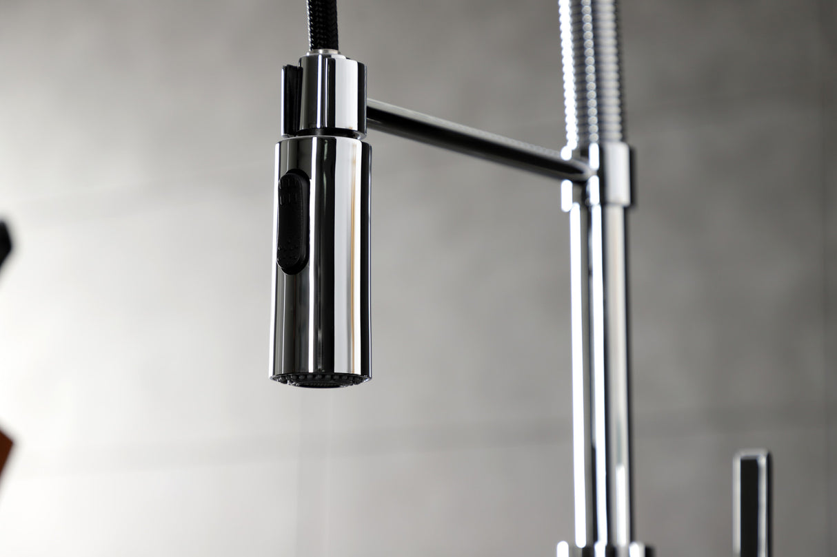 Gourmetier LS8771CTL Continental Single-Handle Pre-Rinse Kitchen Faucet, Polished Chrome