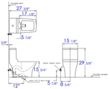 EAGO TB356 DUAL FLUSH ONE PIECE ECO-FRIENDLY HIGH EFFICIENCY LOW FLUSH CERAMIC TOILET