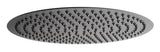 Matte Black Stainless Steel 16" Round Ultra-Thin Rain Shower Head