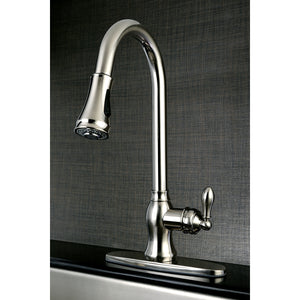 Gourmetier GSY7778ACL American Classic Single-Handle Pull-Down Sprayer Kitchen Faucet, Brushed Nickel