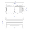 ALFI brand AB1130 65" 2 Person Free Standing Cedar Wooden Bathtub with Fixtures & Headrests