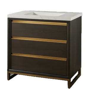 37" Fairmont Designs Ambassador Vanity Set, Quartz Top with Rectangle Undermount Porcelain Sink