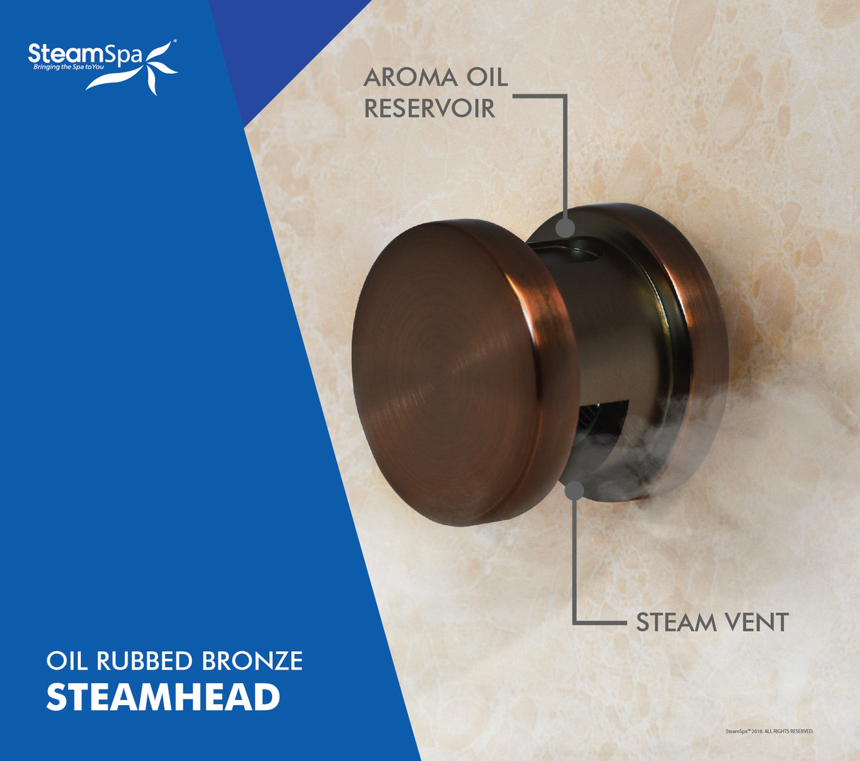 SteamSpa Royal 4.5 KW QuickStart Acu-Steam Bath Generator Package in Oil Rubbed Bronze RYT450OB