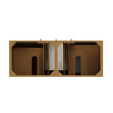 Hudson 60" Double Vanity, Honey Oak w/ 3 CM Charcoal Soapstone Silestone Top