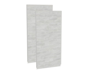 MAAX 103388-312-504 Utile 3636 Composite Direct-to-Stud Two-Piece Corner Shower Wall Kit in Organik Permafrost