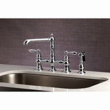 Kingston Brass KS7271ALBS Kitchen Faucet with Side Sprayer, Polished Chrome