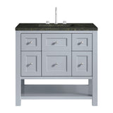 Breckenridge 36" Single Vanity, Serenity Blue, w/ 3 CM Phantome Eclos Top