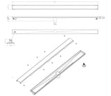 ALFI brand 59" Polished Stainless Steel Linear Shower Drain with Solid Cover