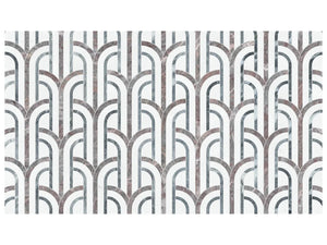 Anatolia Tile Utopio Florence Blush Honed Natural Stone Waterjet Mosaic 5001-0398-0 Florence Blush - premium natural stone mosaic tile from Anatolia Tile, available at PoshHaus showroom in Keene, NH