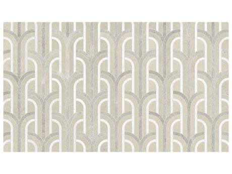 Anatolia Tile Utopio Florence Clay Honed Natural Stone Waterjet Mosaic 5001-0400-0 Florence Clay - premium natural stone mosaic tile from Anatolia Tile, available at PoshHaus showroom in Keene, NH