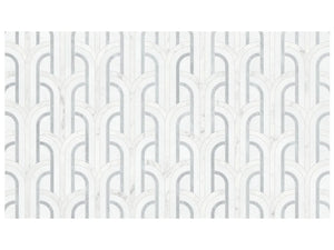 Anatolia Tile Utopio Florence Dove Honed Natural Stone Waterjet Mosaic 5001-0396-0 Florence Dove - premium natural stone mosaic tile from Anatolia Tile, available at PoshHaus showroom in Keene, NH