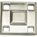 Atlas Homewares Modern Craftsman Square Knob 1 5/16 Inch Brushed Nickel