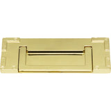 Atlas Homewares Campaign L-Bracket Drop Pull 3 Inch (c-c) Polished Brass