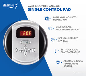 SteamSpa Oasis Control Kit in Chrome OAPKCH