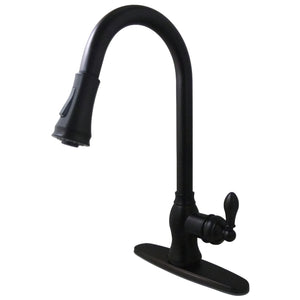 Gourmetier GSY7775ACL American Classic Single-Handle Pull-Down Sprayer Kitchen Faucet, Oil Rubbed Bronze