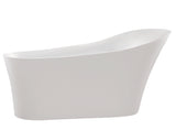 ANZZI FT-AZ092 Maple Series 5.58 ft. Freestanding Bathtub in White