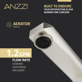 ANZZI L-AZ902BN 2-Handle 3-Hole 8 in. Widespread Bathroom Faucet With Pop-up Drain in Brushed Nickel