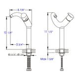 Black Matte Tall Wave Single Lever Bathroom Faucet
