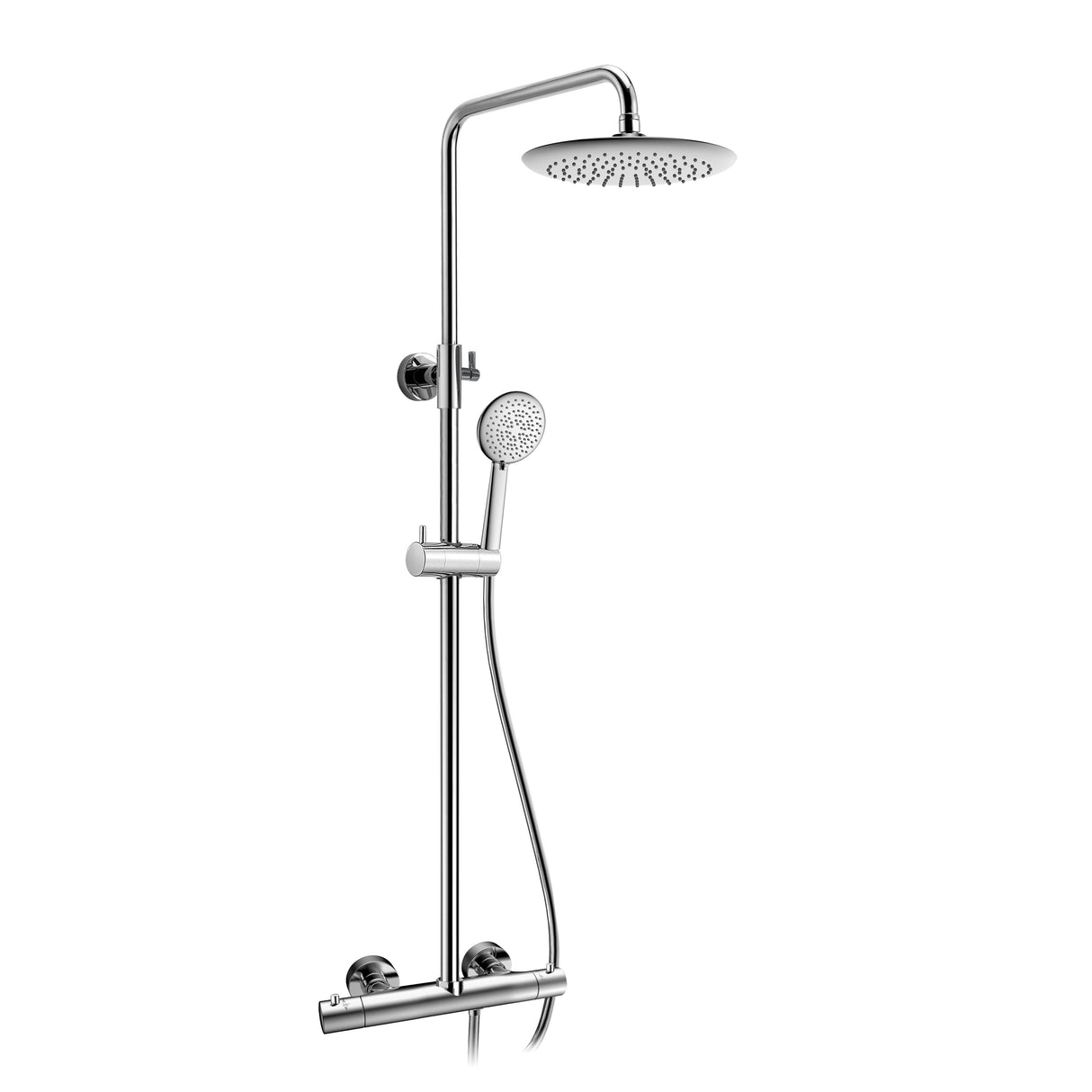 ANZZI SH-AZ101CH Heavy Rainfall Stainless Steel Shower Bar with Hand Sprayer in Polished Chrome