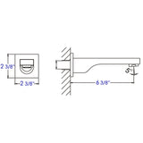 ALFI brand AB9201-BN Brushed Nickel Wallmounted Tub Filler Bathroom Spout