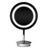 ALFI brand ABM9FLED-PC Polished Chrome Tabletop Round 9" 5x Magnifying Cosmetic Mirror with Light