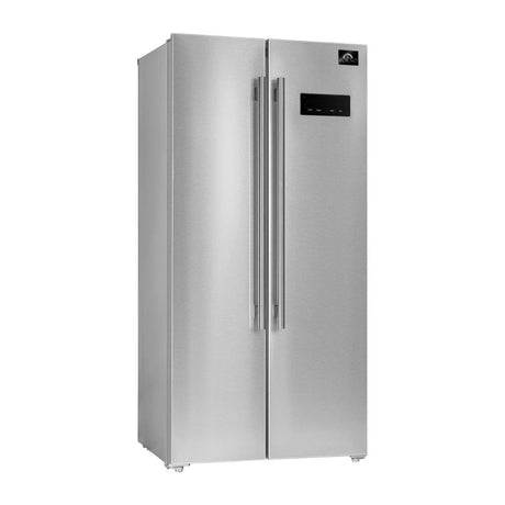 FORNO 33-Inch Side-by-Side Refrigerator, 15.6 cu.ft, in Stainless Steel (FFRBI1805-33SB)