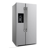 Forno 36-Inch Side by Side 20 cu.ft Refrigerator in Stainless Steel with Water Dispenser and Ice Maker (FFRBI1844-36SB)