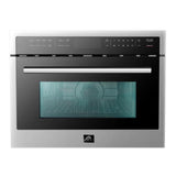 Forno 4-Piece Appliance Package - 30-Inch Gas Range, Refrigerator, Microwave Oven, & 3-Rack Dishwasher in Stainless Steel