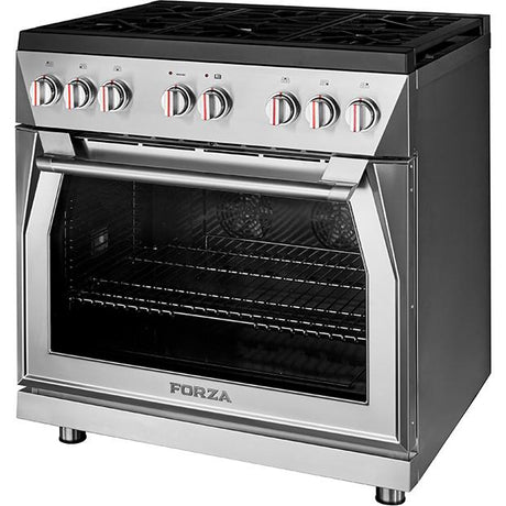 Forza 36-Inch 6.0 cu. ft. Stainless Steel Pro-Style Gas Range (FR366GN)