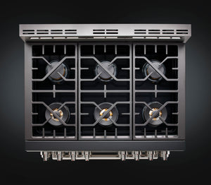 Forza 36-Inch Professional Dual Fuel Range in Dinamico Blue (FR366DF-B)
