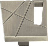 Atlas Homewares Modernist Left Knob 1 3/4 Inch Brushed Nickel