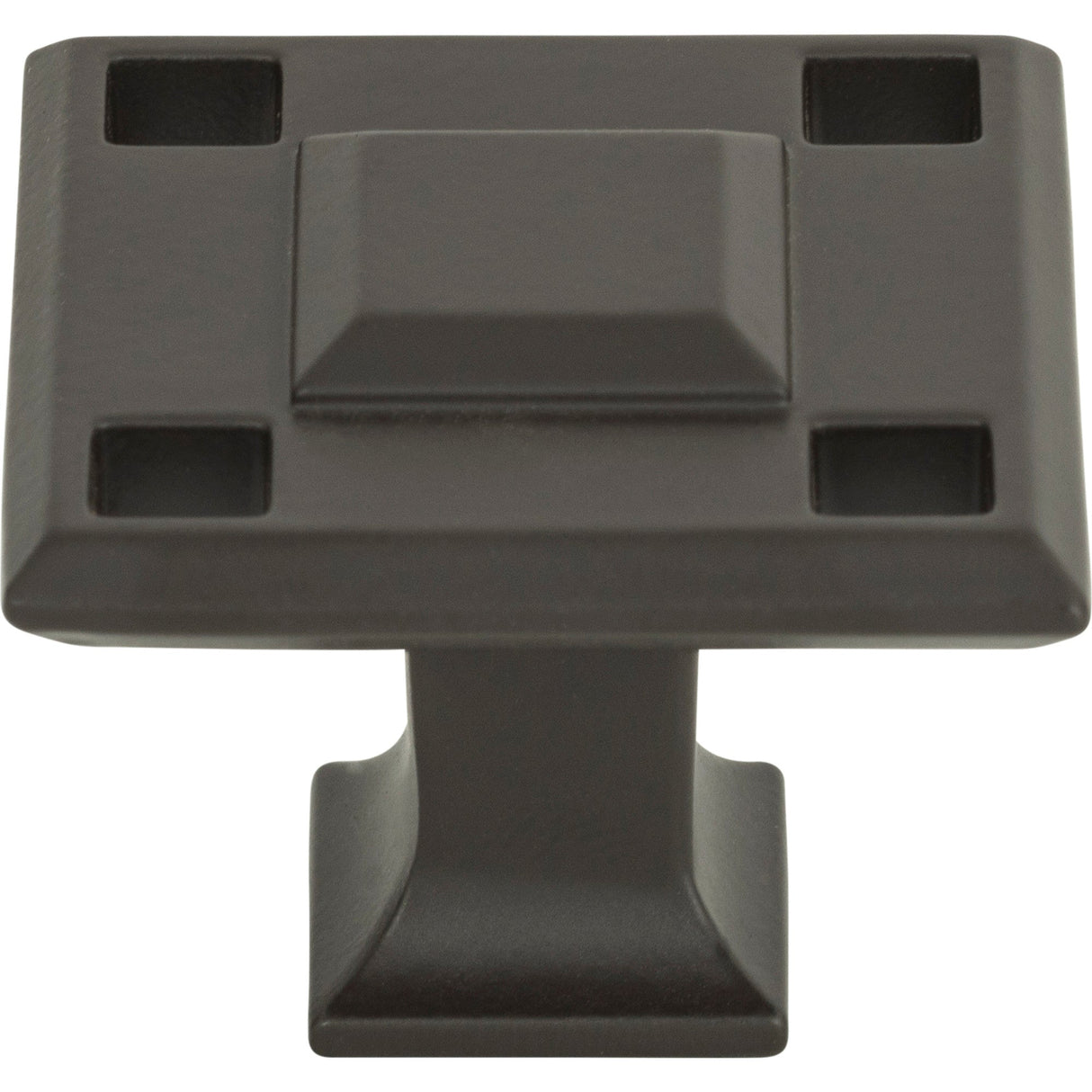 Atlas Homewares Modern Craftsman Square Knob 1 5/16 Inch Aged Bronze