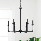 Capital Lighting 437361BI Clint 6 Light Chandelier Black Iron