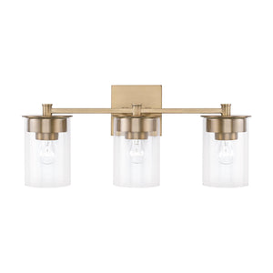 Capital Lighting 146831AD-532 Mason 3 Light Vanity Aged Brass