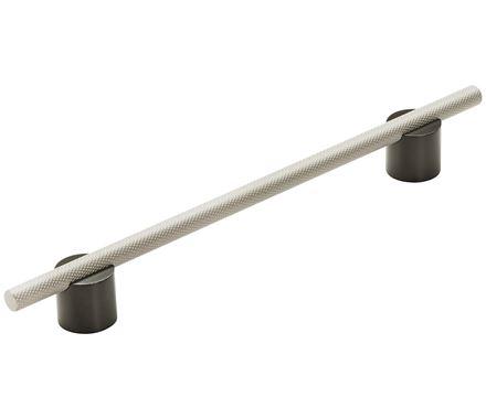 Amerock Cabinet Pull Matte Black/Silver Champagne 7-9/16 inch (192 mm) Center to Center Transcendent 1 Pack Drawer Pull Drawer Handle Cabinet Hardware
