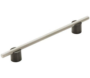 Amerock Cabinet Pull Matte Black/Silver Champagne 7-9/16 inch (192 mm) Center to Center Transcendent 1 Pack Drawer Pull Drawer Handle Cabinet Hardware