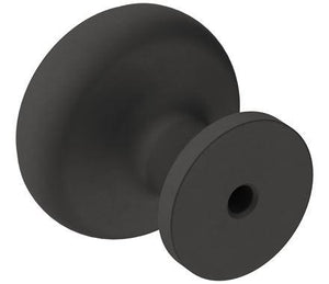 Amerock Cabinet Knob Matte Black 1-1/8 inch (29 mm) Diameter Ville 1 Pack Drawer Knob Cabinet Hardware