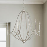 Capital Lighting 442361AS-701 Sylvia 6 Light Chandelier Antique Silver