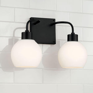Capital Lighting 120021MB-540 Tanner 2 Light Vanity Matte Black