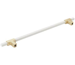 Amerock Cabinet Pull Brushed Gold/White 10-1/16 inch (256 mm) Center to Center Urbanite 1 Pack Drawer Pull Drawer Handle Cabinet Hardware