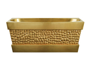 Thompson Traders Tortuga Tub Tortuga TBT-6028SB-TURTLE Satin Brass
(Turtle)

**Drain not included**
