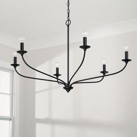 Capital Lighting 449961MB Dolan 6 Light Chandelier Matte Black