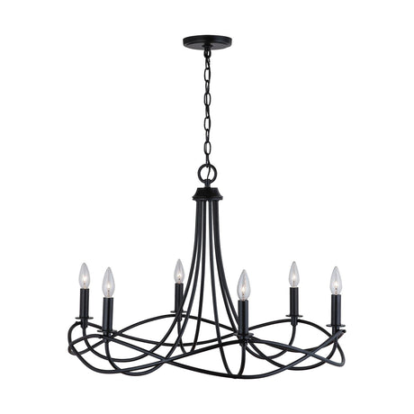 Capital Lighting 431661MB Sonnet 6 Light Chandelier Matte Black