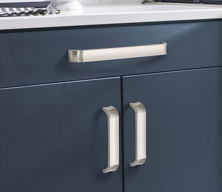 Amerock Cabinet Pull Satin Nickel 10-1/16 inch (256 mm) Center to Center Concentric 1 Pack Drawer Pull Drawer Handle Cabinet Hardware
