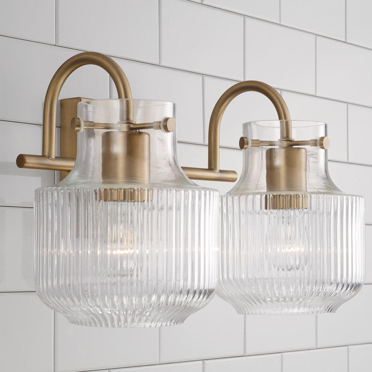 Capital Lighting 145121AD Nyla 2 Light Vanity Aged Brass