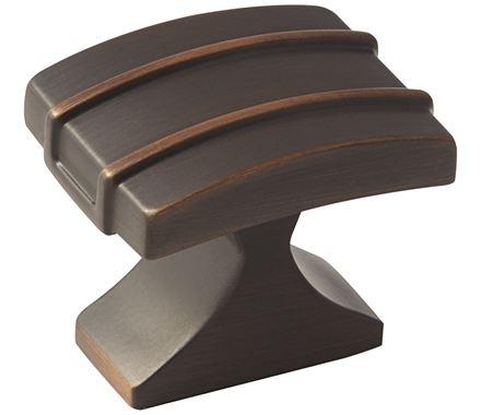 Amerock Cabinet Knob Oil Rubbed Bronze 1-1/4 inch (32 mm) Length Davenport 1 Pack Drawer Knob Cabinet Hardware