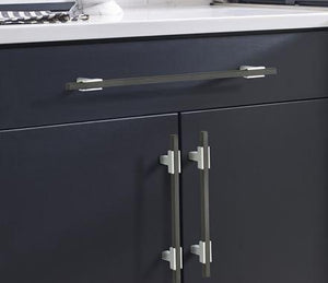 Amerock Cabinet Pull Polished Chrome/Brushed Matte Black 5-1/16 inch (128 mm) Center to Center Urbanite 1 Pack Drawer Pull Drawer Handle Cabinet Hardware