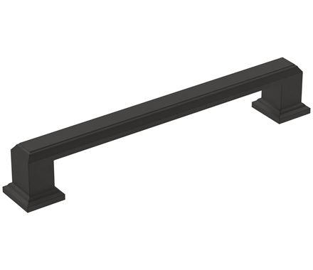 Amerock Cabinet Pull Matte Black 5-1/16 inch (128 mm) Center-to-Center Appoint 1 Pack Drawer Pull Cabinet Handle Cabinet Hardware
