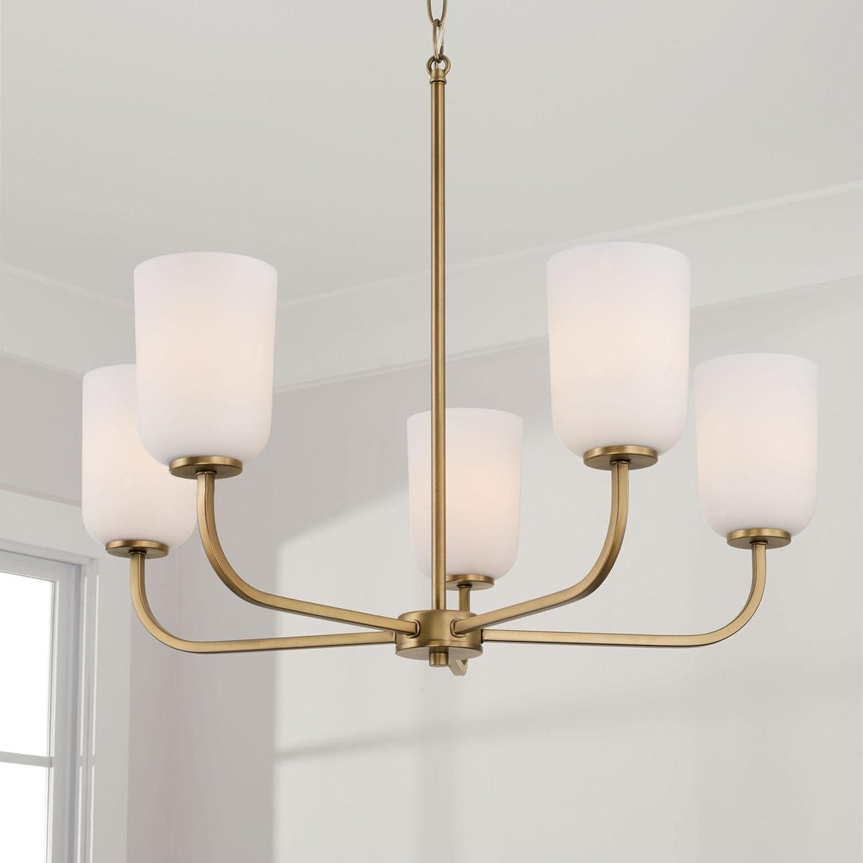 Capital Lighting 448851AD-542 Lawson 5 Light Chandelier Aged Brass