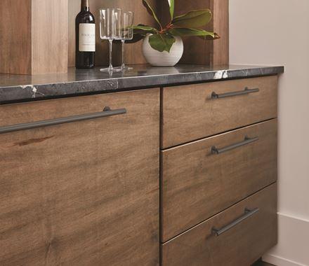 Amerock Cabinet Pull Matte Black 7-9/16 inch (192 mm) Center-to-Center Radius 1 Pack Drawer Pull Cabinet Handle Cabinet Hardware
